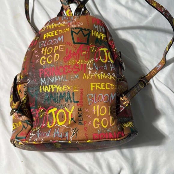 Alba Mini Backpack – NWT – Burnt Orange Graffiti Print - Picture 15 of 16